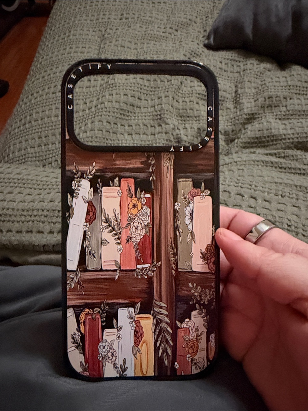 Casetify Floral Bookshelf Phone Case in Brown, Pink, Red, Yellow, Green